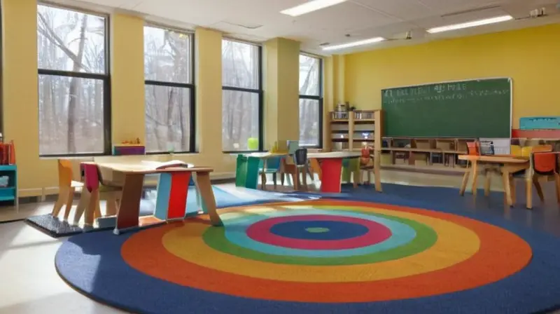 Aula vibrante y colorida para aprender