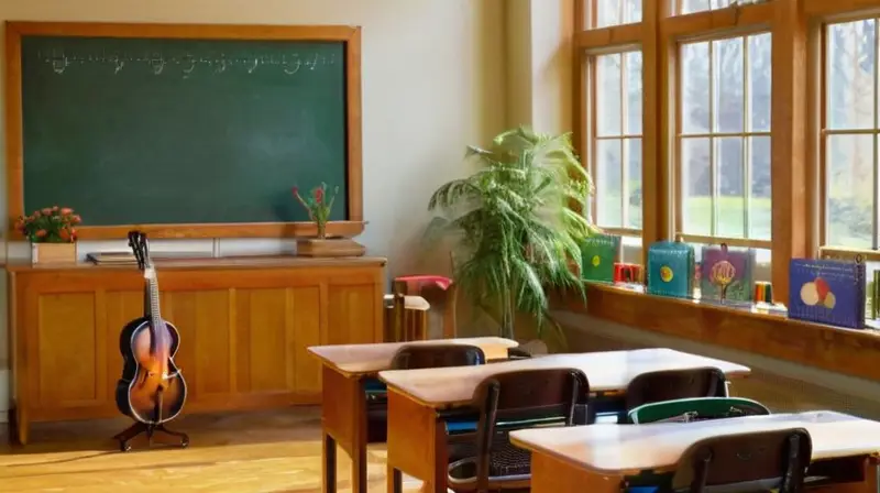 Aula vibrante llena de aprendizaje y creatividad