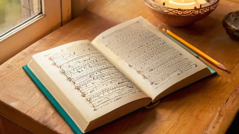 Libro antiguo con luz suave y creatividad