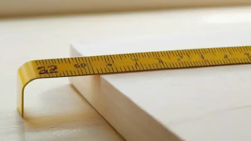 Regla y herramientas de medición sobre superficie