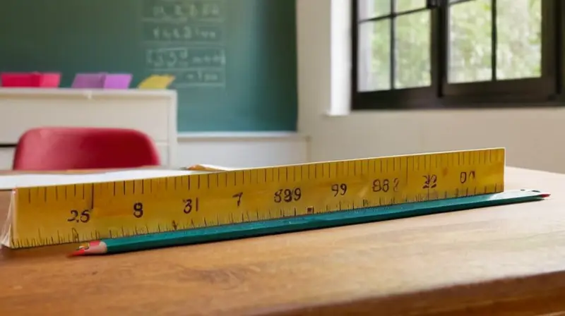 Aula iluminada con herramientas de medición