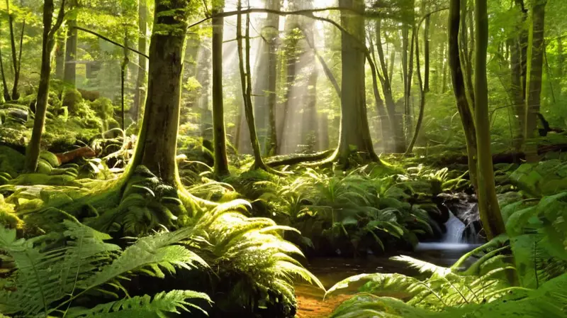 Un bosque vibrante y sereno con vida